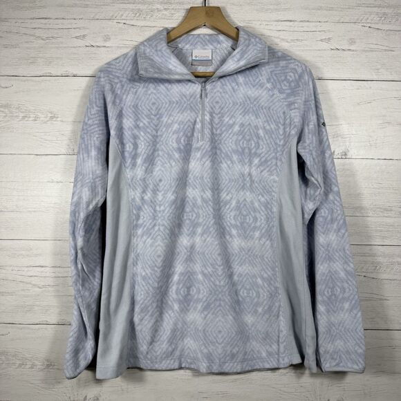 Columbia Womens Size Large Blue Fleece 1/4 zip pullover sweater - Picture 1 of 5